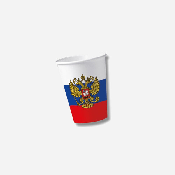 Lot de 10 gobelets en papier russie 20 cl