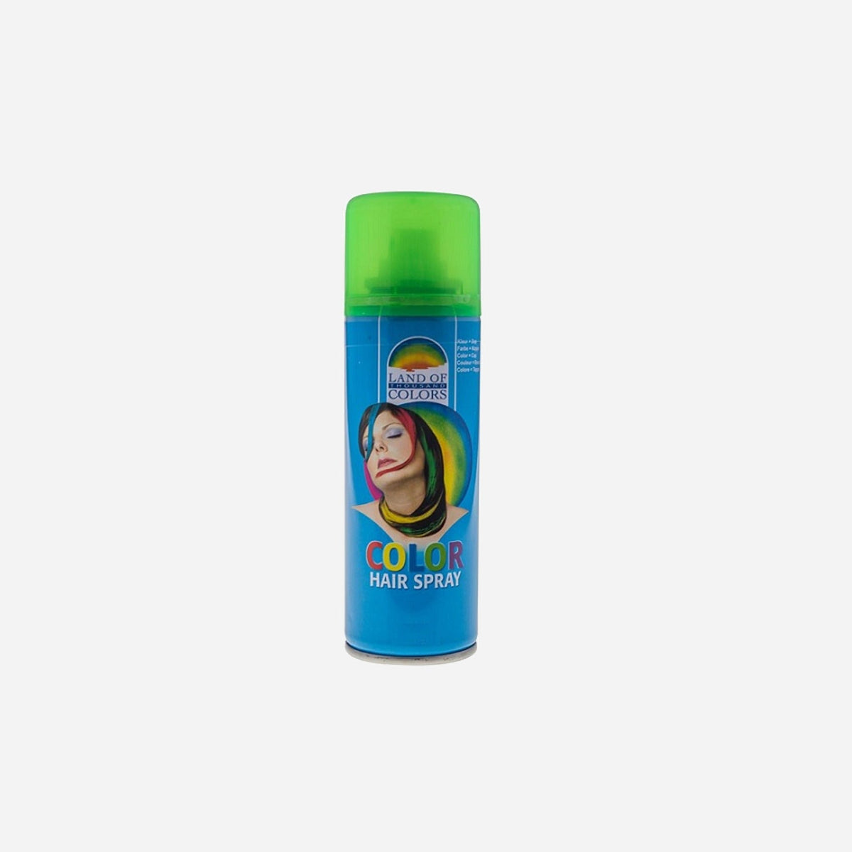Bombe couleur pour cheveux vert fluo