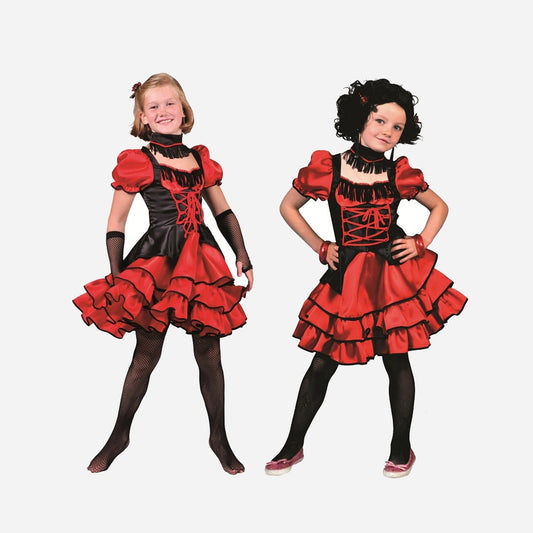Robe Cancan pour enfant rouge