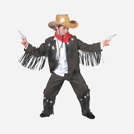 Veste & pantalon de garçon cowboy marron Taille 116 cm