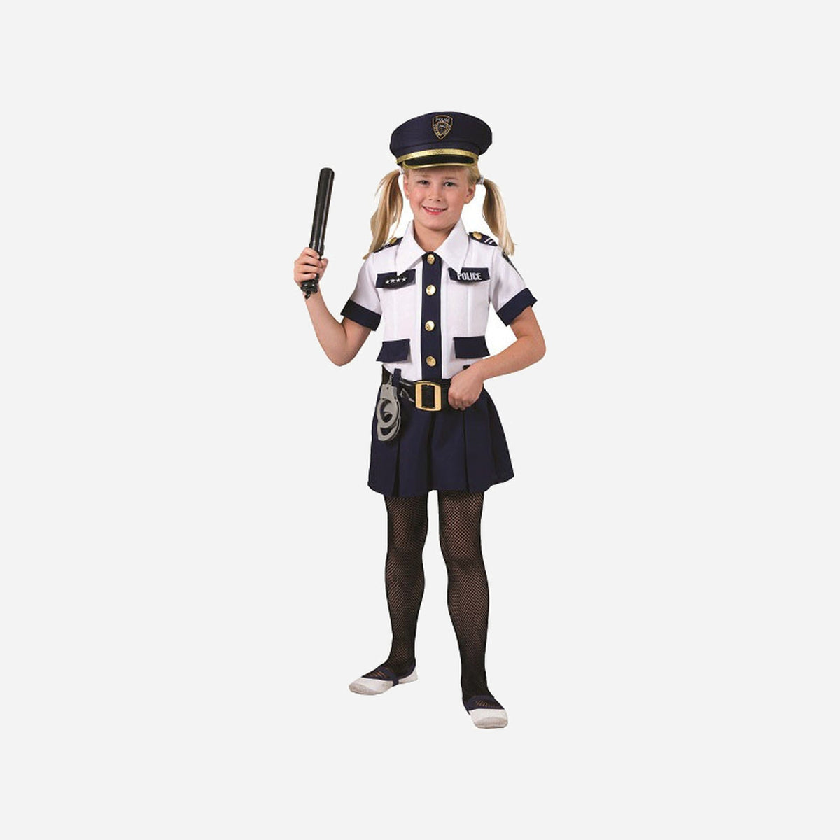 Déguisement de policière bleu et blanc enfant Taille 116 cm