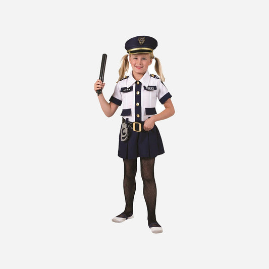 Déguisement de policière bleu et blanc enfant Taille 116 cm