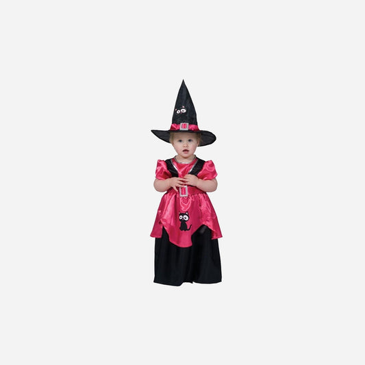 Déguisement de sorcière rose noir enfant