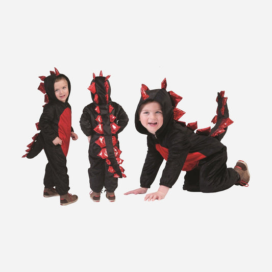 Déguisement de dragon noir enfant Taille 116 cm