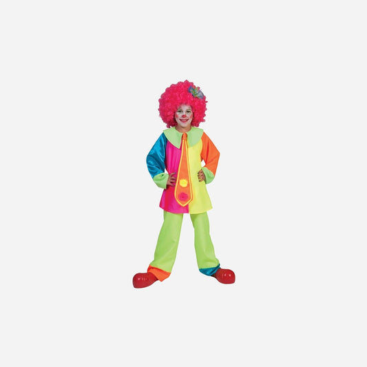 Déguisement de clown multicolore garçon 3 pièces