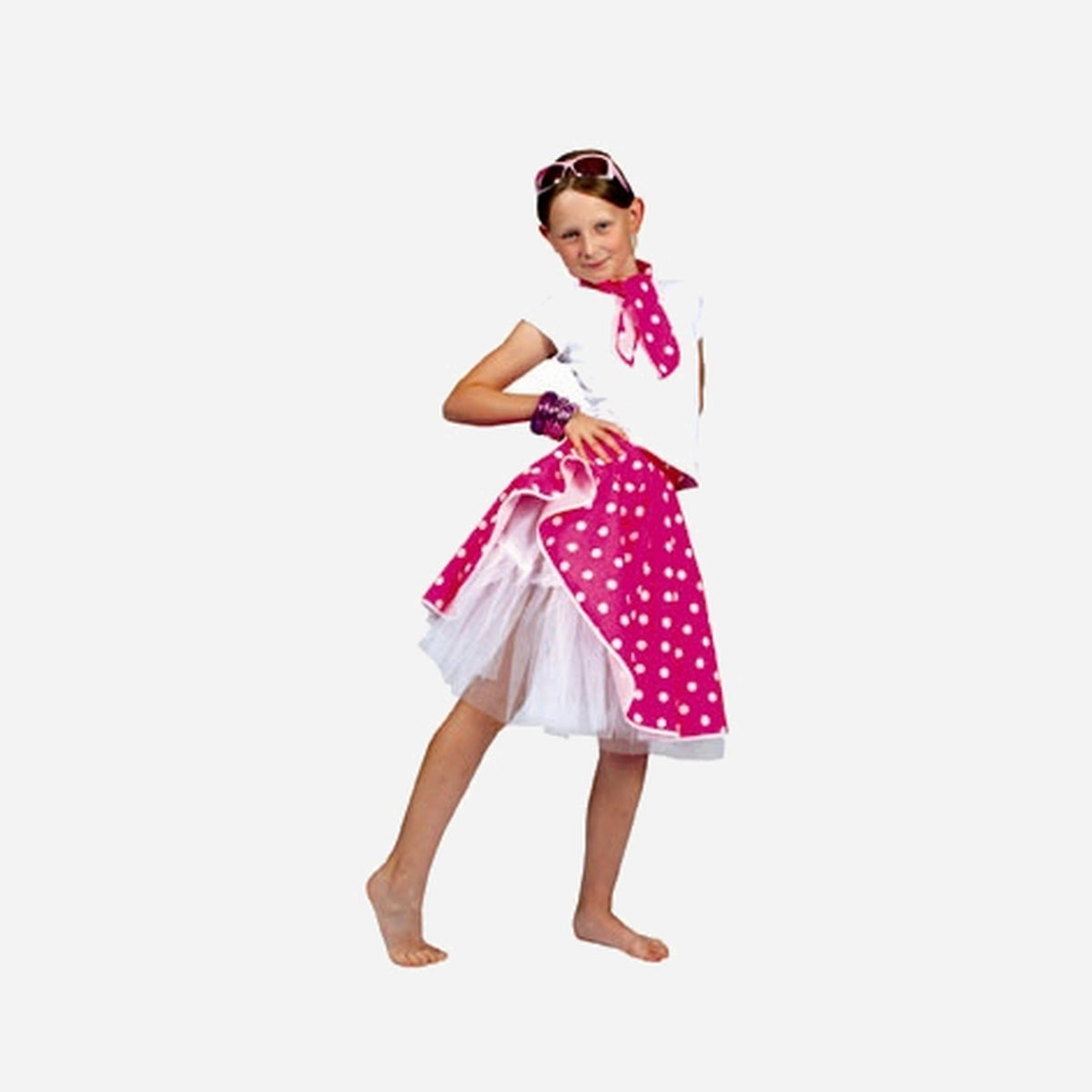 Jupe et foulard enfant et pois