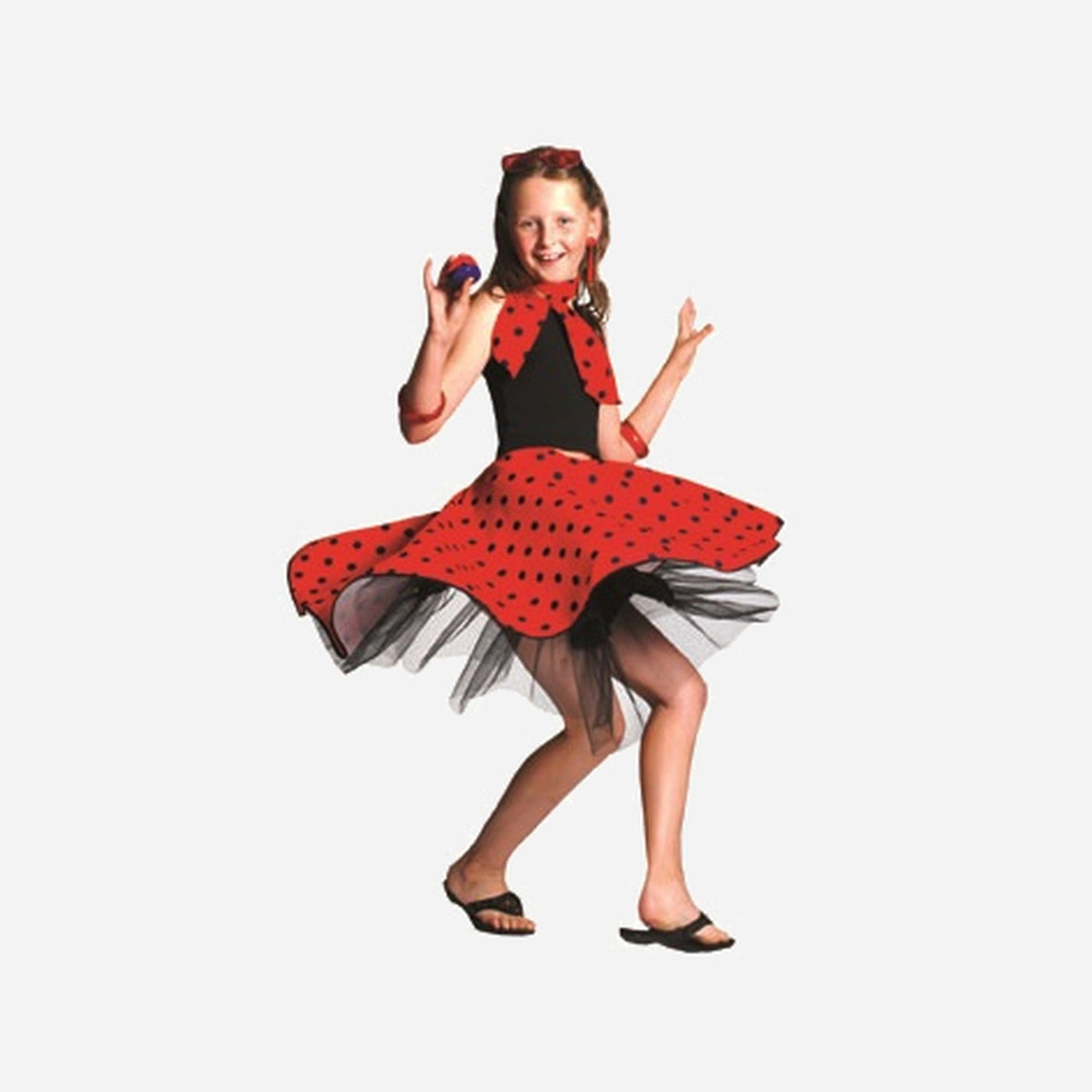 Jupe et foulard enfant et pois