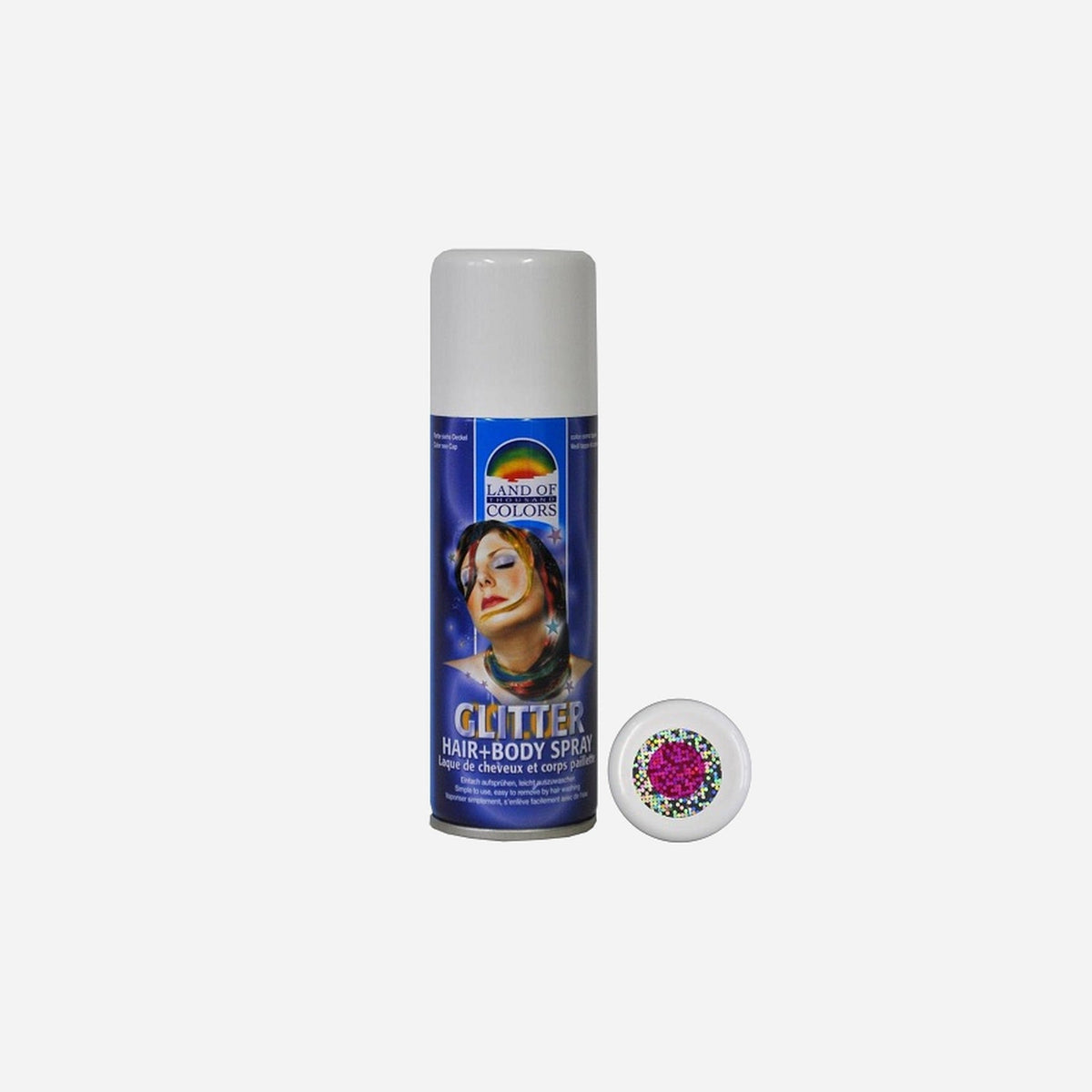 Bombe à paillettes cheveux et corps holographique rose 125 ml