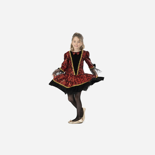 Déguisement baroque Burchard rouge fille