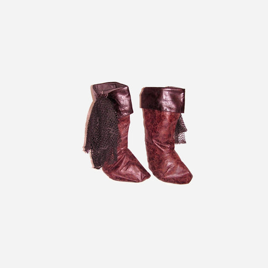 Paire de couvre-bottes de pirate mousquetaire adulte 40 cm