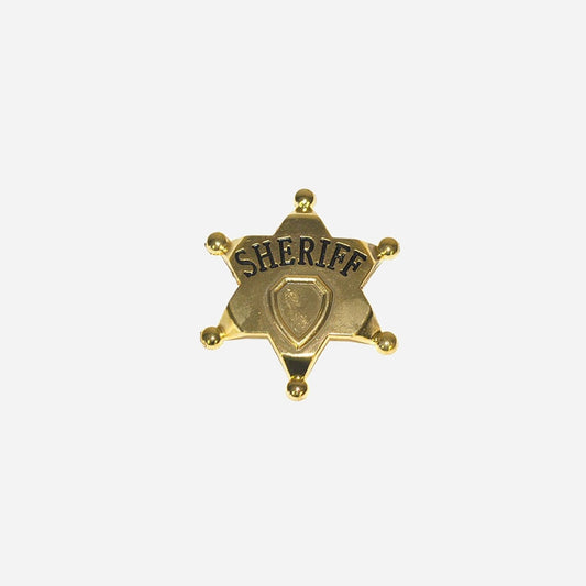 Étoile de shériff métal or 7.5 cm