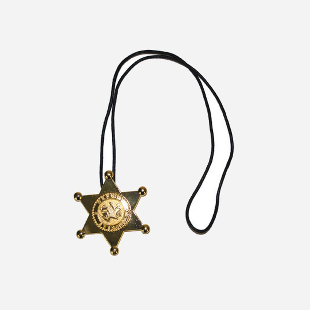 Collier avec insigne de shérif fantaisie