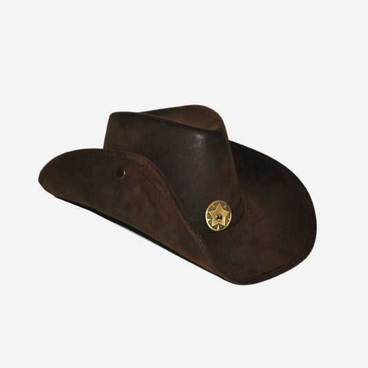Chapeau cowboy imitation cuir avec étoile