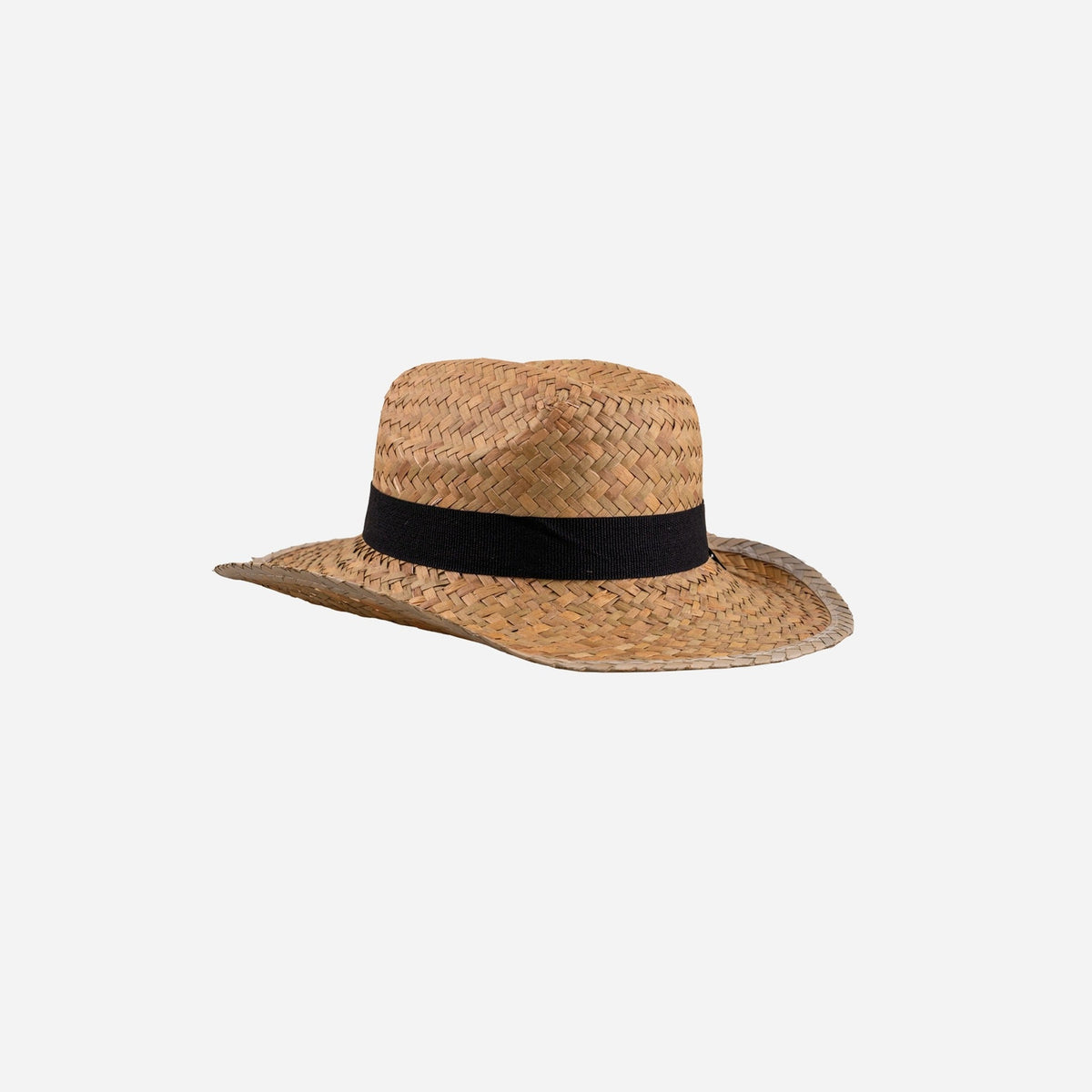 Chapeau style panama en paille avec bandeau nature