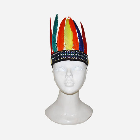Bandeau indien et 7 plumes