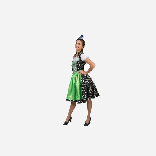 Robe tyrolienne edelweis verte femme