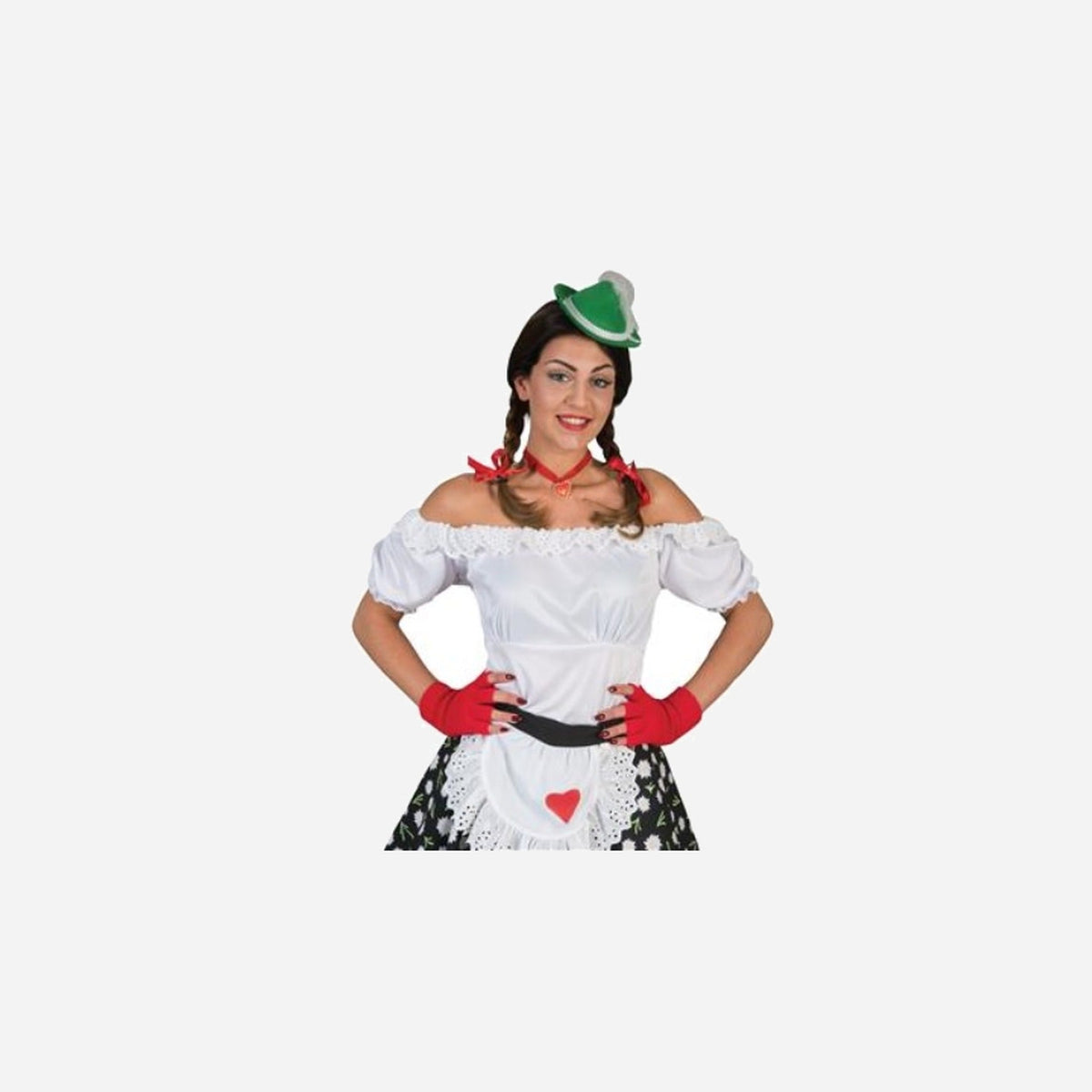Chemisier tyrolien blanc femme