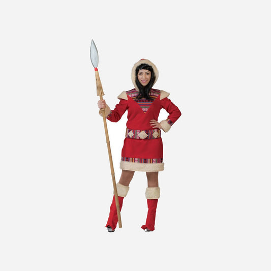 Déguisement femme d'esquimau rouge