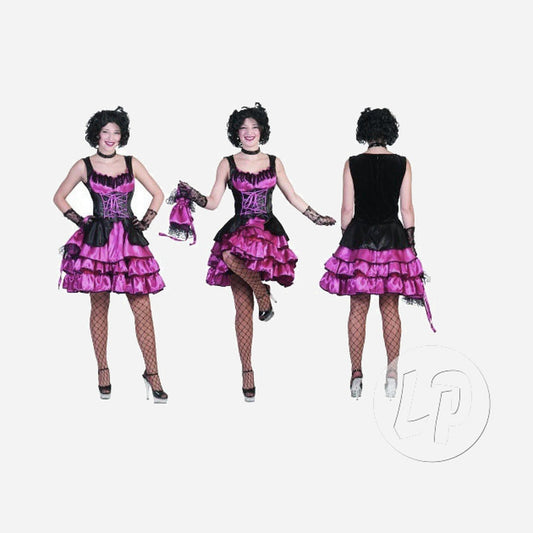 Déguisement femme cancan rose