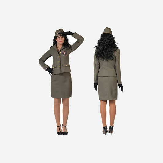 Déguisement femme militaire 3 pièces
