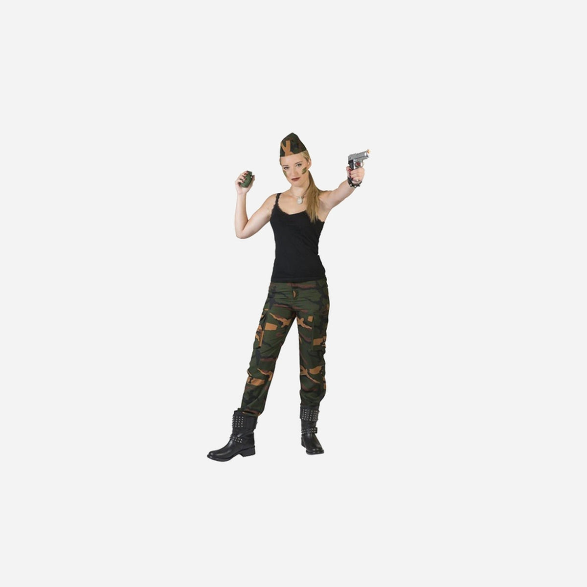 Déguisement militaire mercenaire 2 pièces femme