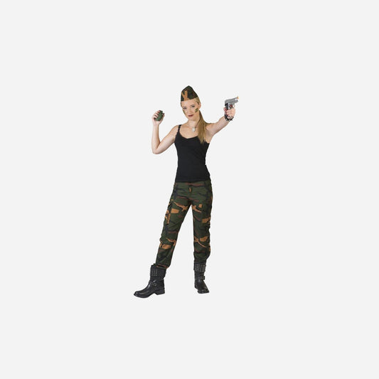 Déguisement militaire mercenaire 2 pièces femme