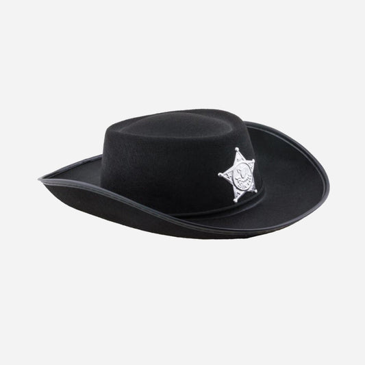 Chapeau cowboy avec étoile et cordon enfant