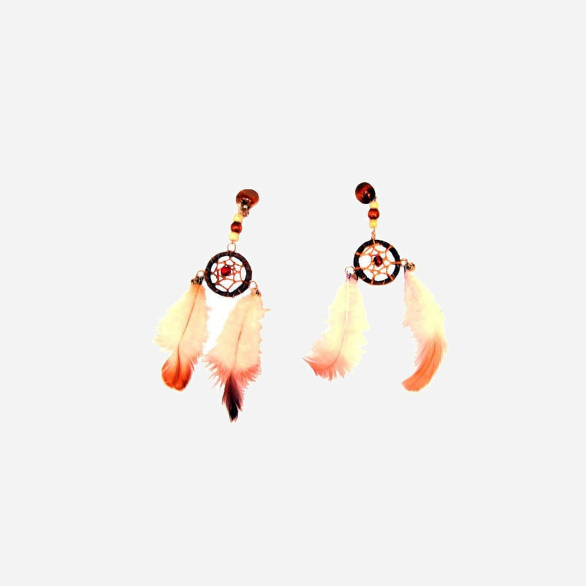 Boucles d'oreilles attrape rêves indien