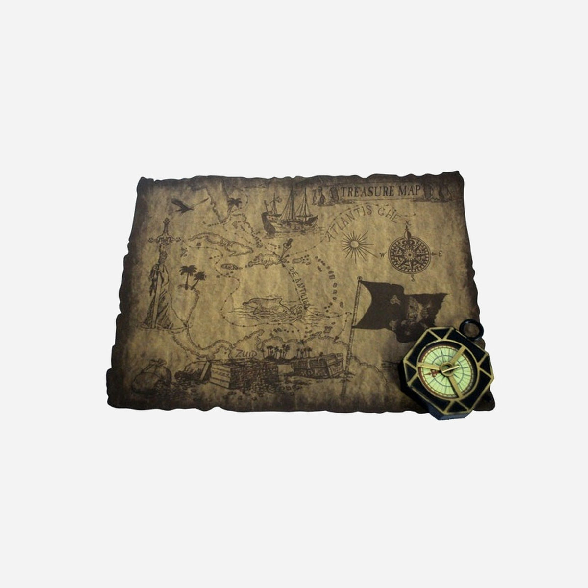 Set carte de pirate avec compas