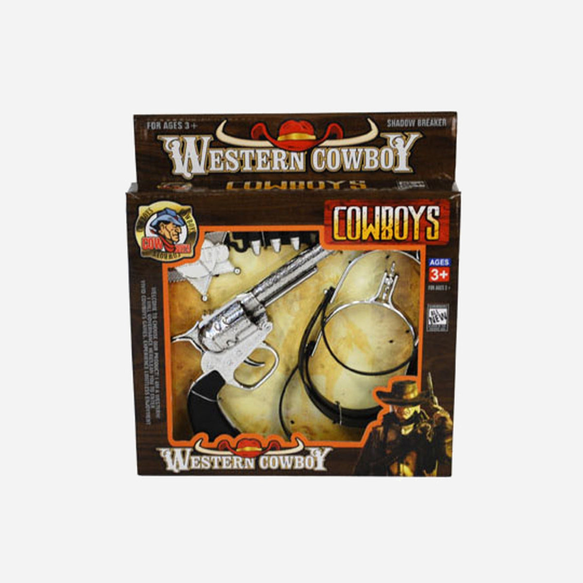 Set cowboy revolver étoile et éperons enfant