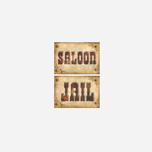 Panneau Saloon / Jail 29 × 41 cm