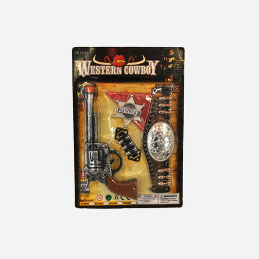 Set cowboy revolver ceinture étoile et bandana