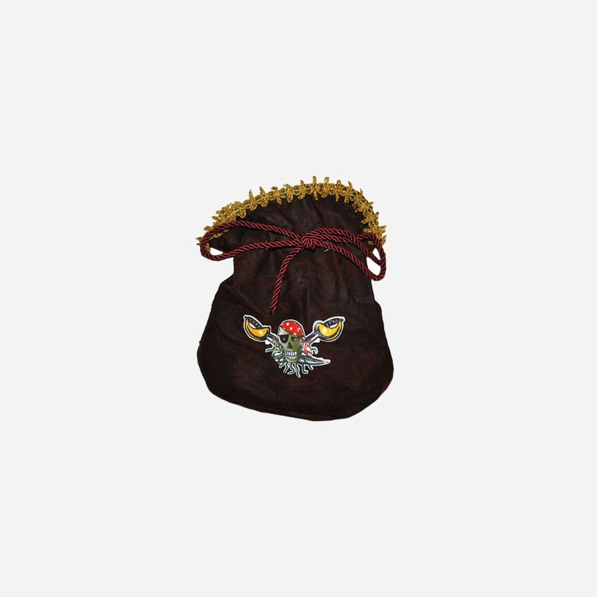 Sac bourse de pirate galon doré 23 cm