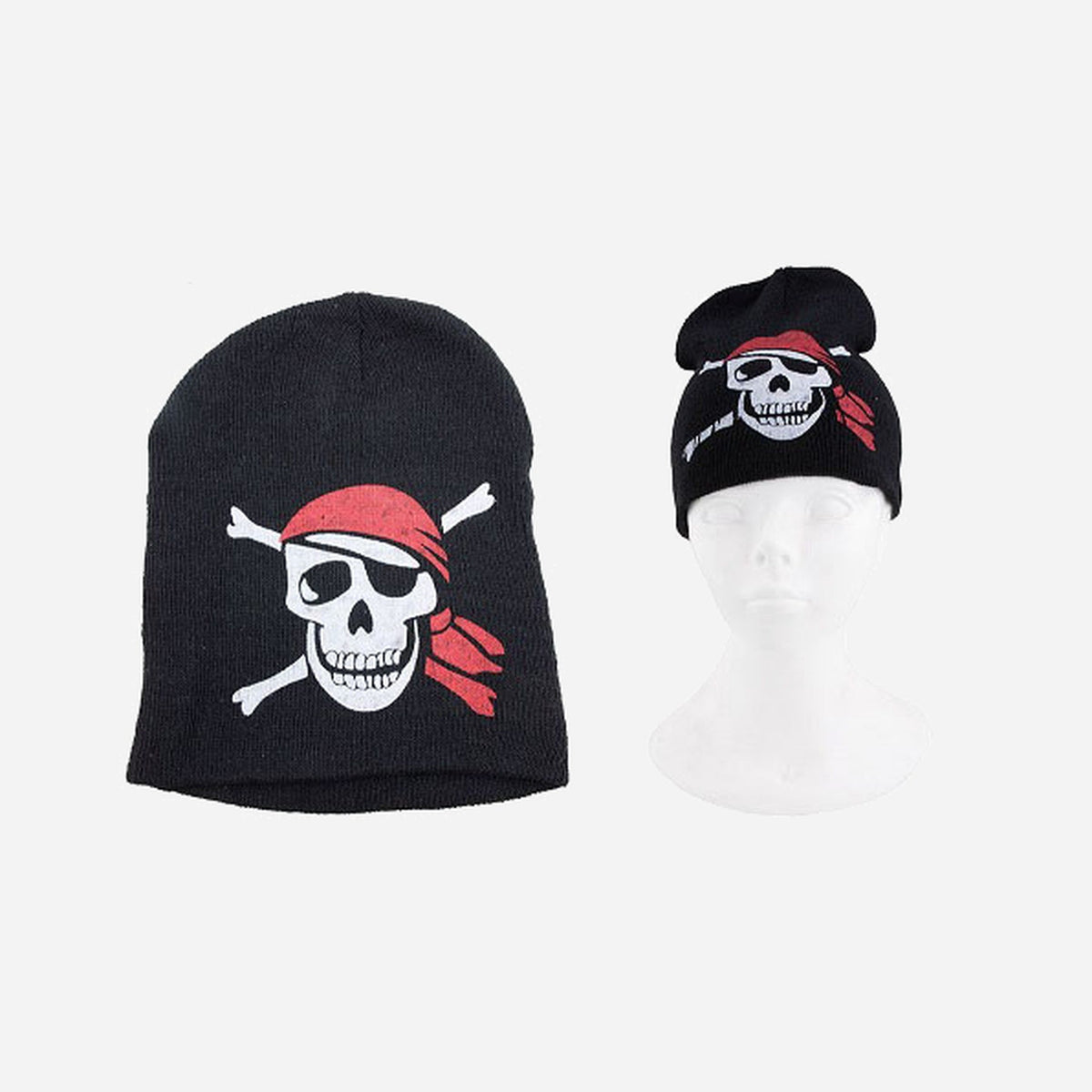 Bonnet pirate avec motif noir