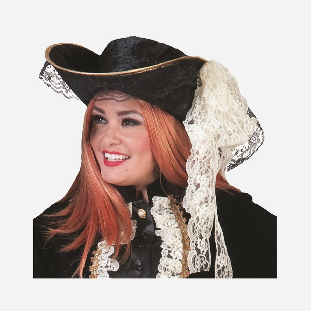 Chapeau pirate avec dentelles