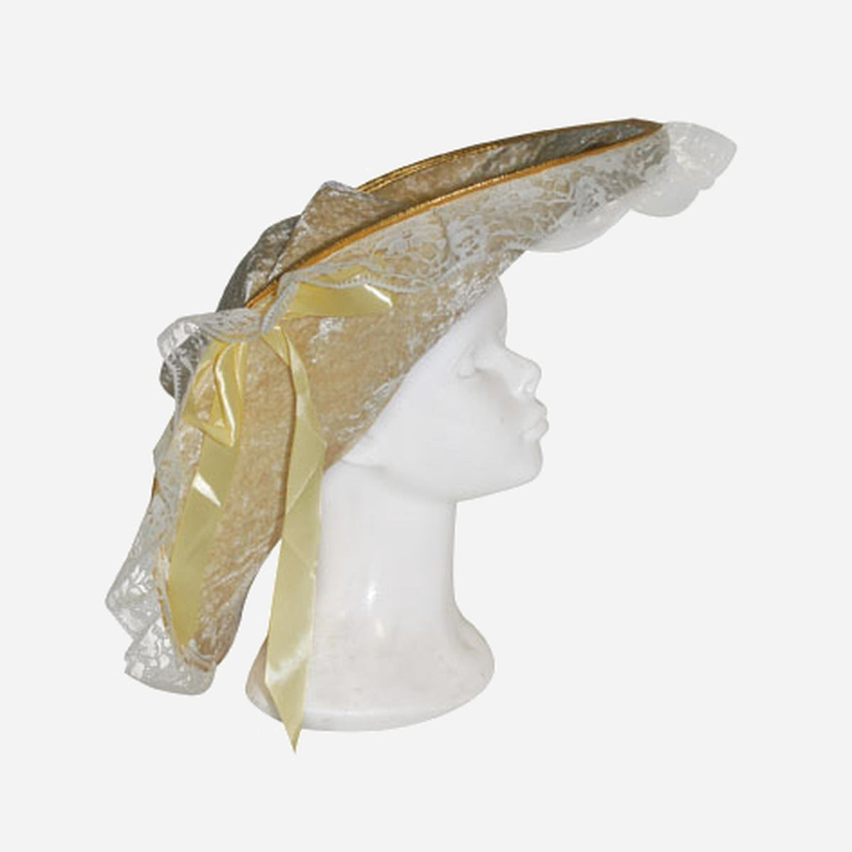 Chapeau pirate avec tulle blanc