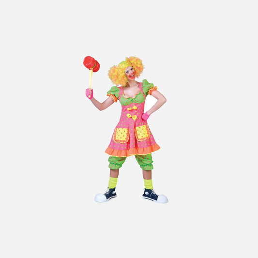Déguisement femme clown fluo Taille S/M