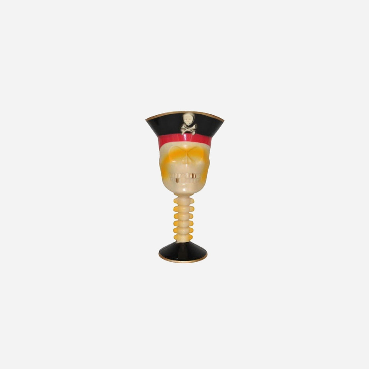 Verre sur pied pirate avec chapeau 18 cm