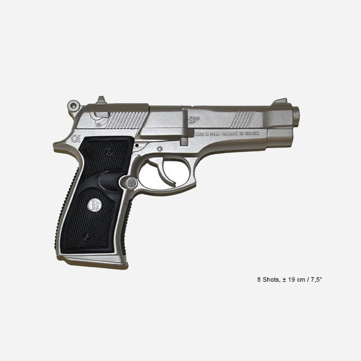 Pistolet métal 8 coups 19 cm