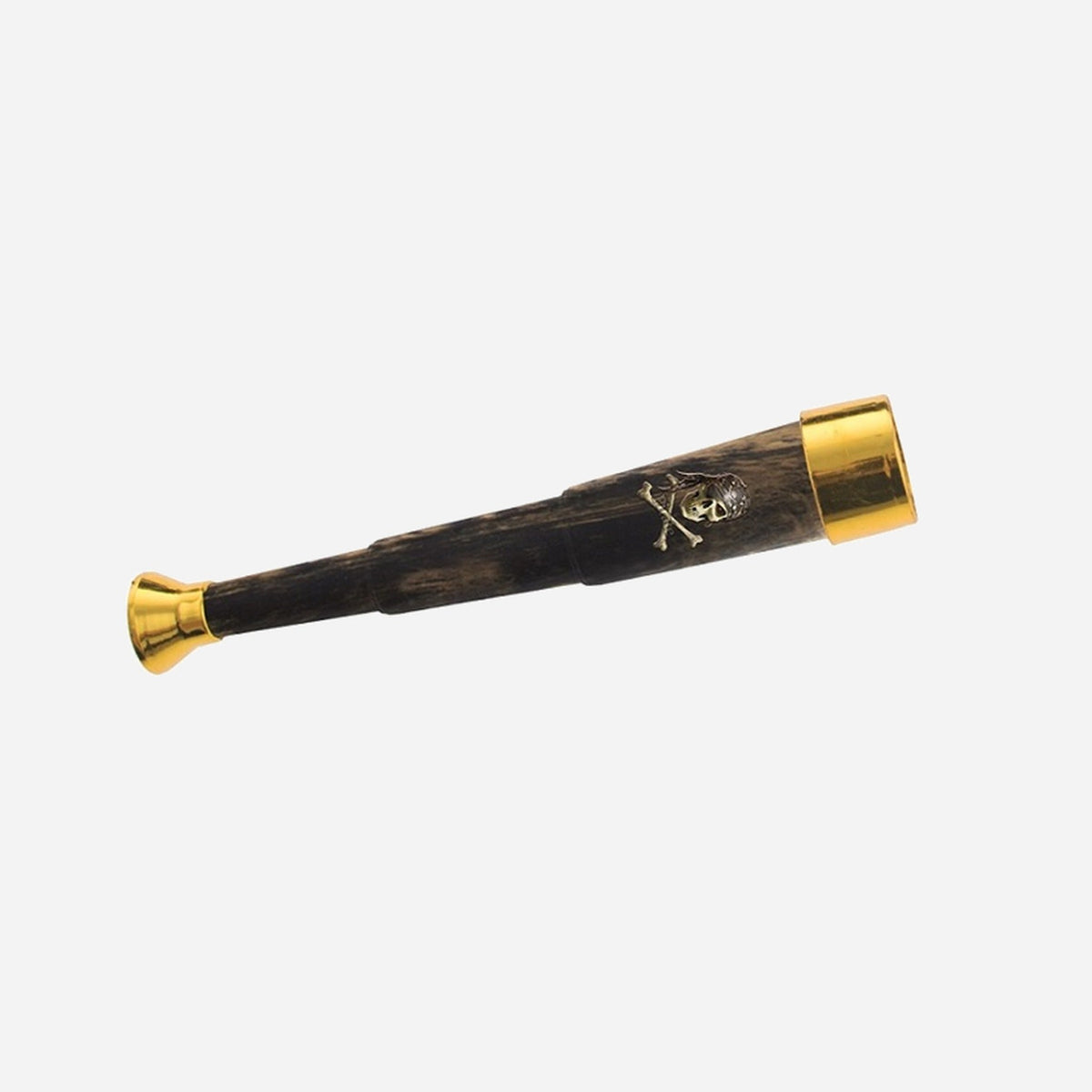 Longue vue de pirate noir or avec motif 21.5 cm