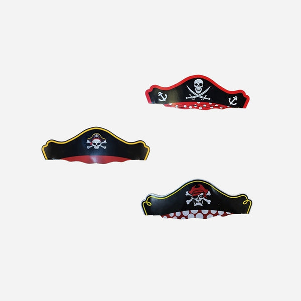 Lot de 6 chapeaux de pirate en carton enfant