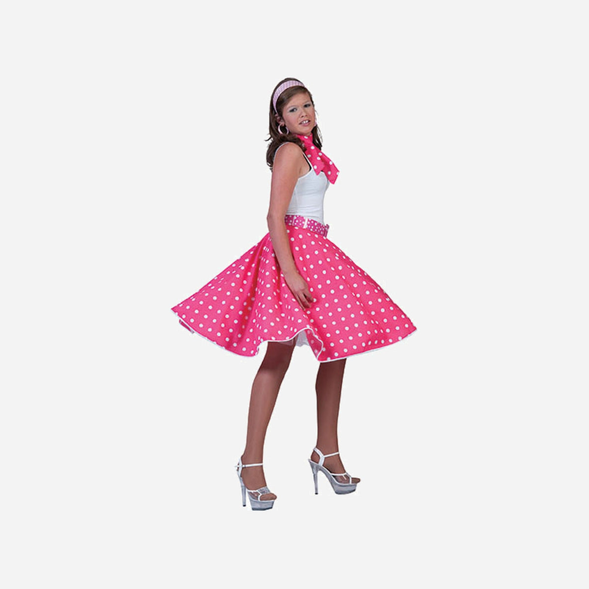 Jupe et foulard et pois adulte
