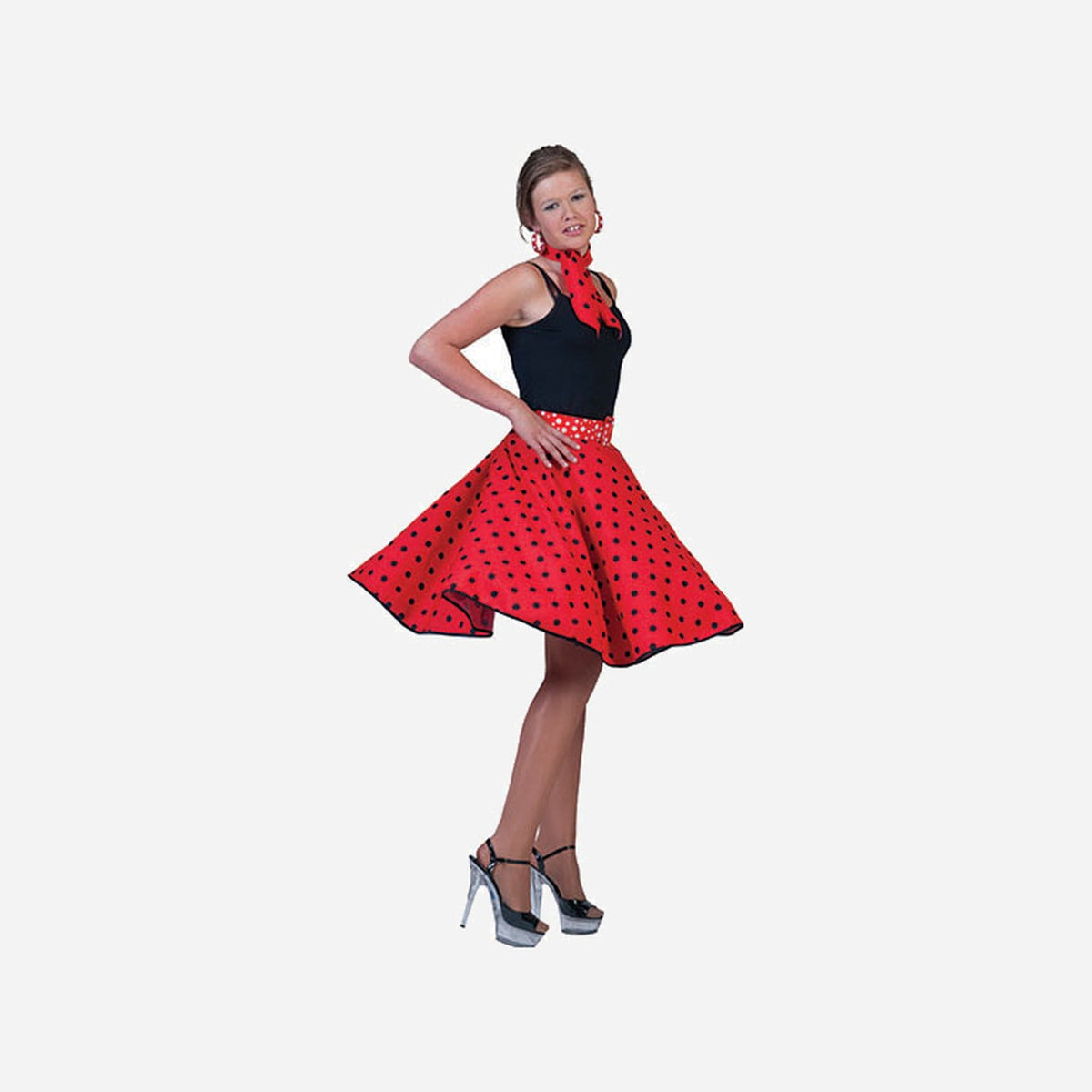 Jupe et foulard et pois adulte