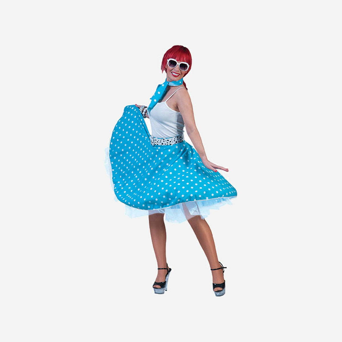 Jupe et foulard et pois adulte