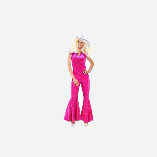 Combinaison Barbie à sequins pink rose 3 pièces femme