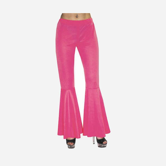 Pantalon pattes d'éléphant rose femme