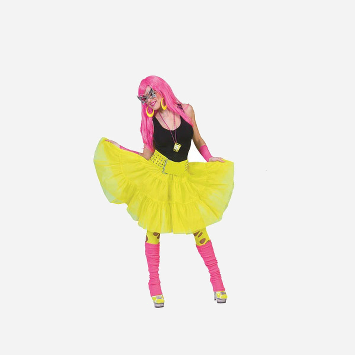 Jupe jaune femme Taille unique