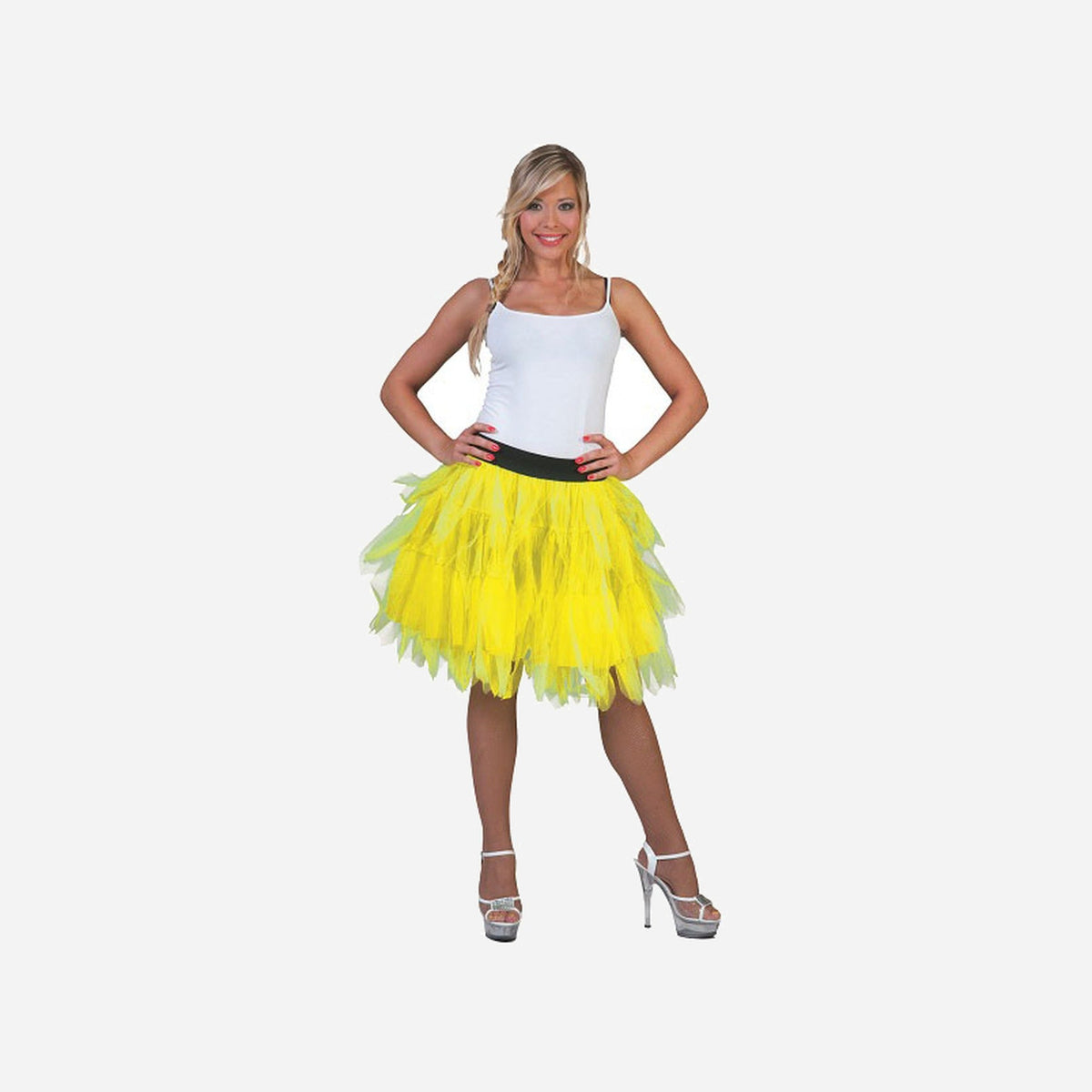 Jupe en tulle tutu jaune fluo femme Taille unique