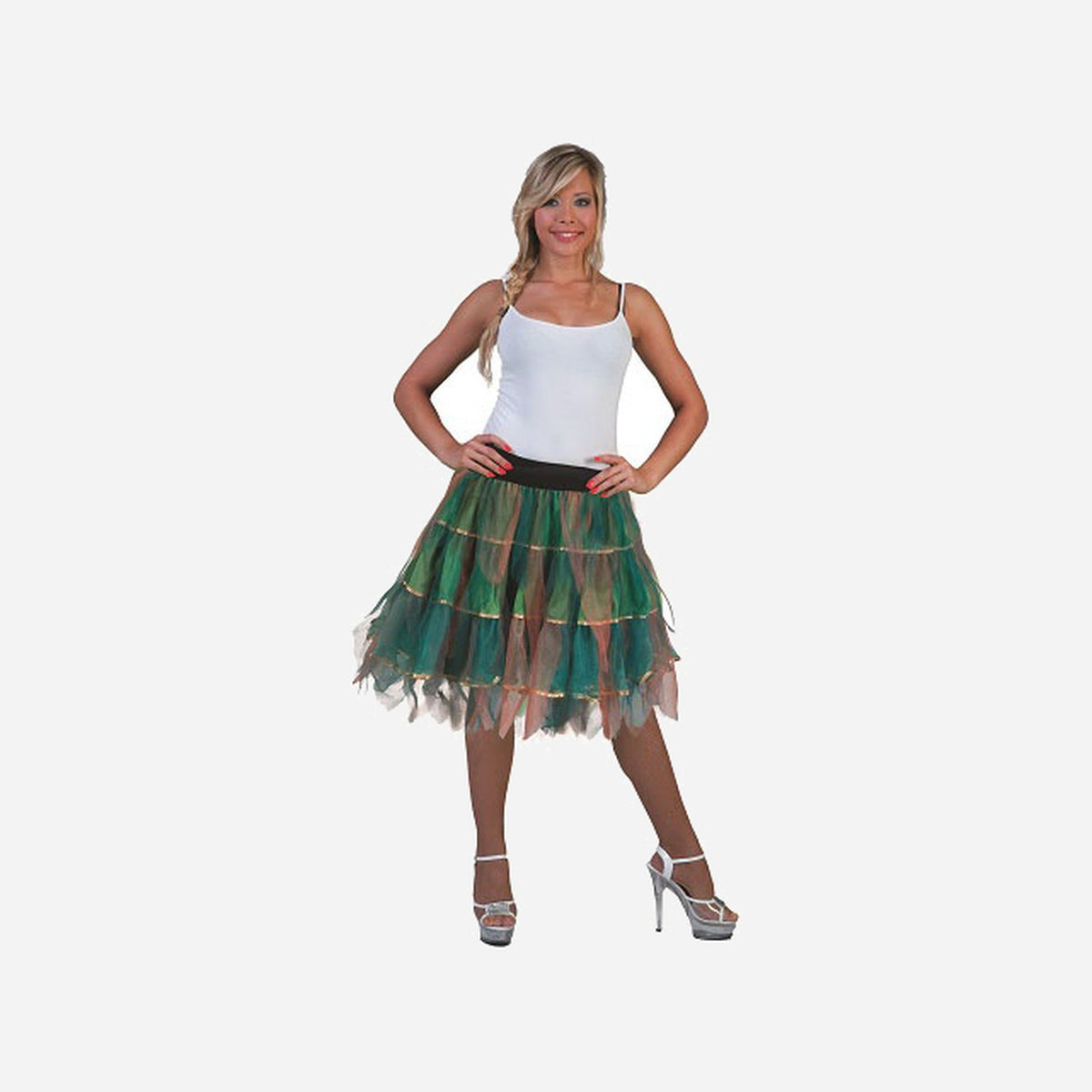 Jupe tutu volante vert et or femme Taille unique