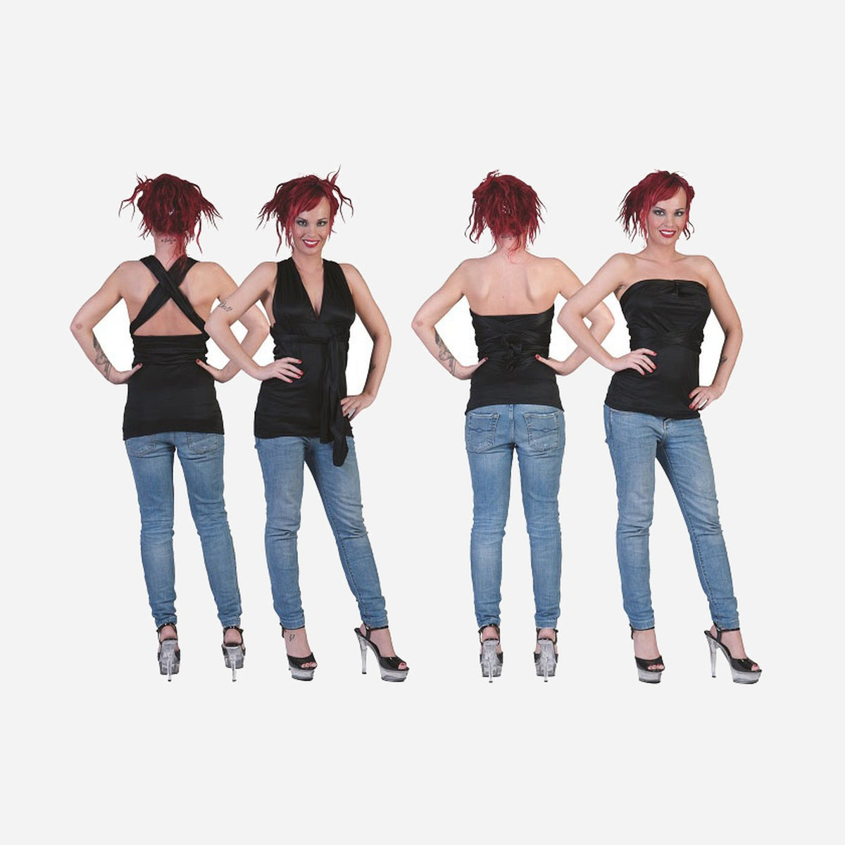 Bustier noir femme Taille unique
